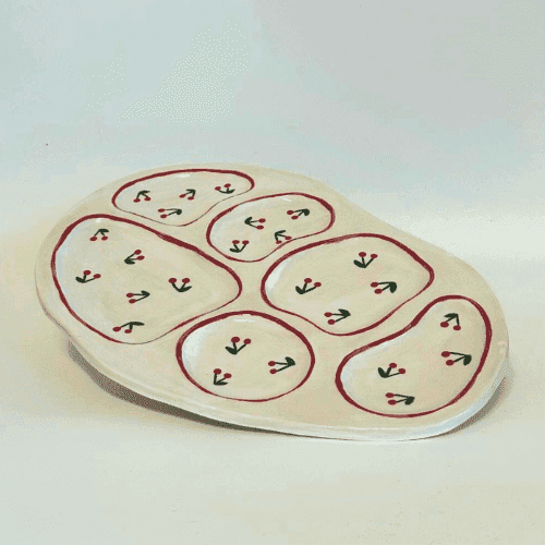 borrelplank van keramiek die je zelf kunt maken tijdens workshop in haarlem